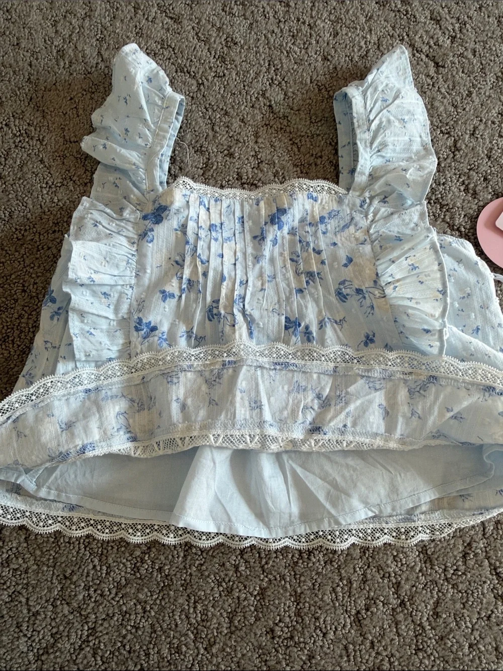 LoveShackFancy Ruffle Tank & Tiered Skirt Set Cottagecore Floral Bundle Girls 14